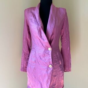 *PRETTYLITTLETHING* Pink Button Down Blazer Suit Jacket Size 0